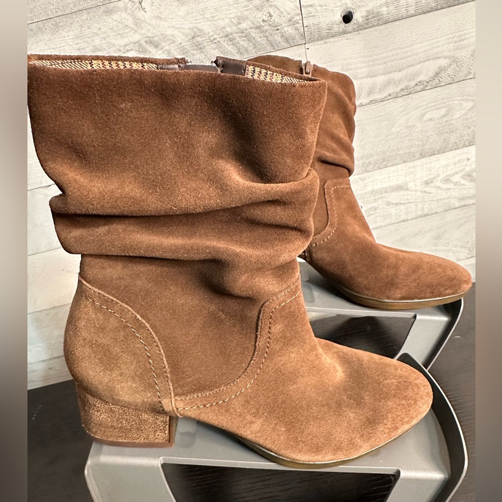 Abeo B.I.O. System Faith Cognac Slouch Leather Boots Women’s Size 6.5 Neutral